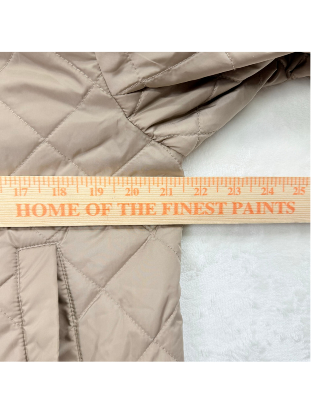 Women's Levi Strauss & Co. Quilted Puffer Jacket Small Beige Tan White Tab - Picture 15 of 16